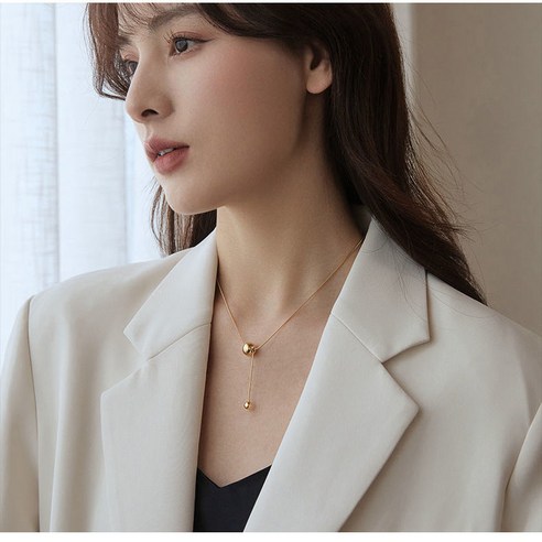 FANSYLI 14K 18K 목걸이 도금 여자 패션 체인목걸이생일 기념일 선물 0516F04