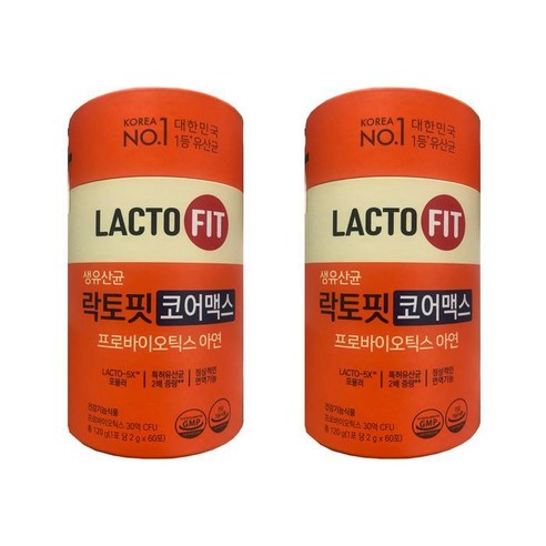 [종근당건강] 락토핏 코어맥스 2g x 60포 2통 (HIS), 2개, 없음, 120g