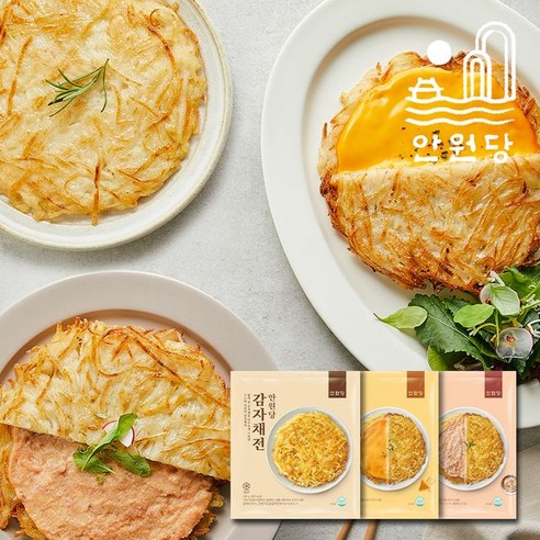 안원당 [1+1][안원당] 겉바속촉 감자채전/오리지날 명란마요 체다치즈, 2개