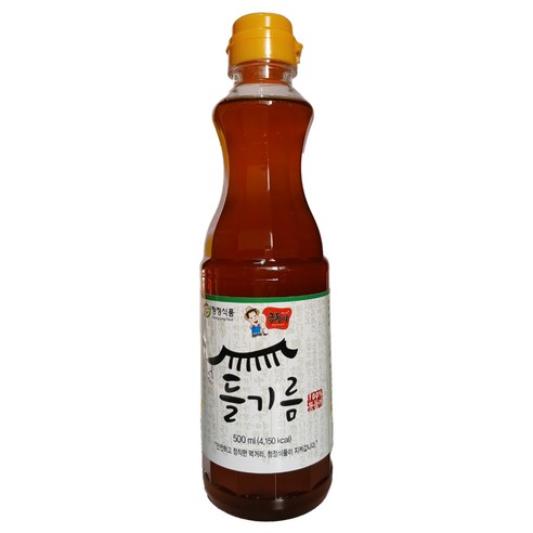 청정식품 CJF001-5 100% 볶음 통들깨 고소한 들기름 500ml, 1개