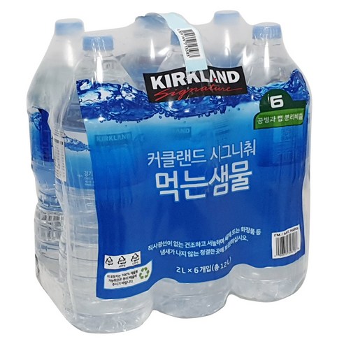 커클랜드 시그니춰 생수 먹는샘물 2L, 6개