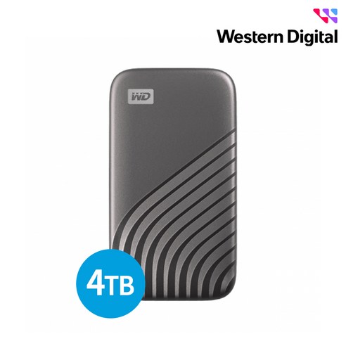 WD My Passport SSD, Gray, 4TB, WDBAGF0040BGY