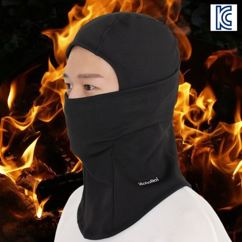 모토로이 방한 기모 겨울 바라클라바, 블랙
