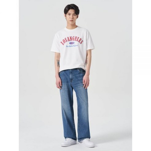 에잇세컨즈 남성 와이드핏 데님 팬츠 블루 424321JPMP 163527 에잇세컨즈청바지 에잇세컨즈 남성 와이드핏 데님 팬츠 블루 424321JPMP 163527 에잇세컨즈청바지