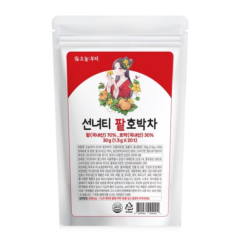 오늘부터 선녀티 팥호박차, 1.5g, 20개입, 1개