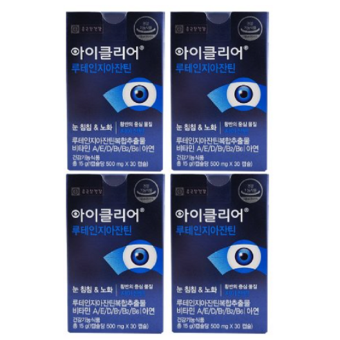 종근당건강 아이클리어 루테인 지아잔틴, 30정, 4개