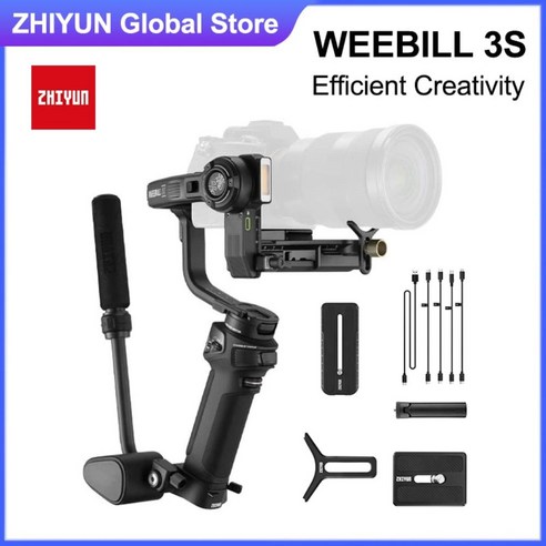 ZHIYUN 지윤텍 지윤 짐벌 Weebill 3S 3 S 축 핸드헬드 스태빌라이저 DSLR 미러리스 카메라용 캐논 니콘 루믹스용, 02=Weebill3SCombo