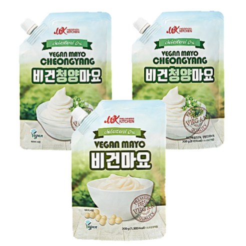 프리미엄 프레쉬 비건청양마요300g x 2개 + 비건마요300g x 1개, 300g, 비건청양마요2개 + 비건마요1개