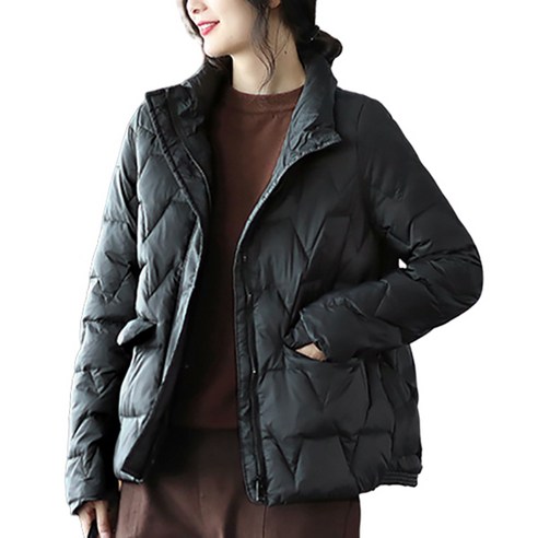 여성 겨울 패딩 경량 숏 루즈핏 오리털 웰론 자켓 Women's down jacket