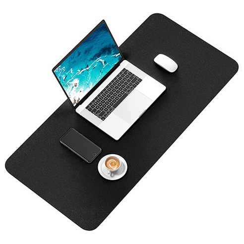 야스트 가죽 데스크 매트 책상 패드 테이블 논슬립 와이드 대형 마우스 장패드, 블랙