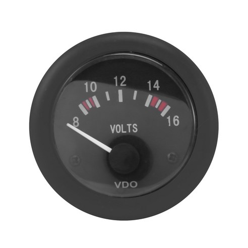 VDO 전압 게이지 12V VDO 배터리 전압계 단위 전압계 악기 액세서리, 하나, 보여진 바와 같이
