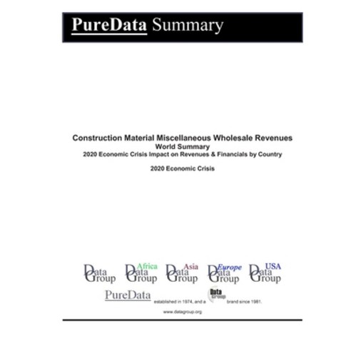 Construction Material Miscellaneous Wholesale Revenues World Summary: 2020 Economic Crisis Impact on... Paperback, Independently Published