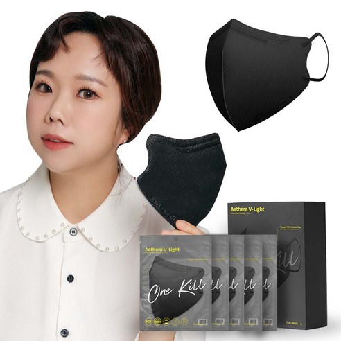 누이누아 아이테라 새부리형 원킬 구리 마스크 대형(L), 10개입, 1개, 트루블랙