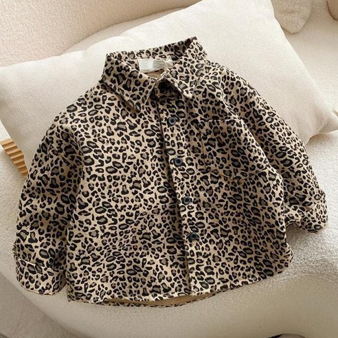 설온 아동 애니멀 트렌디 호피 자켓 아우터