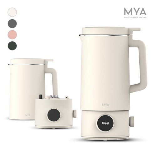 [마이아] 마이쿠커 프리미엄 분리형 두유 제조기 죽 티메이커 ND-MYA003 대용량 1000mL, 크림
