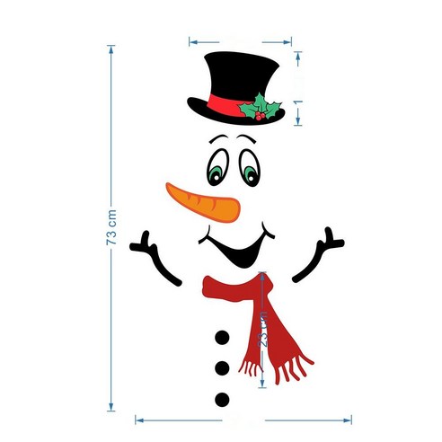- 크리스마스 눈사람 표정 자성 냉장고 스티커 명절 장식 만화 차고 문 방수 벽 스티커, CT031 자성 냉장고 스티커