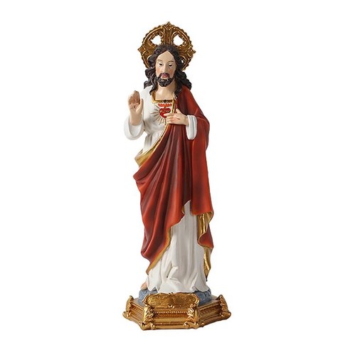 거룩한 예수 동상 그림 절묘한 수지 가톨릭 작은 입상 장식 장식, 다중
