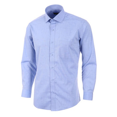 로베르따디카메리노 남성용 모달 필라필 프린트 스판 일반핏 블루 긴소매 셔츠 RL1-401-2