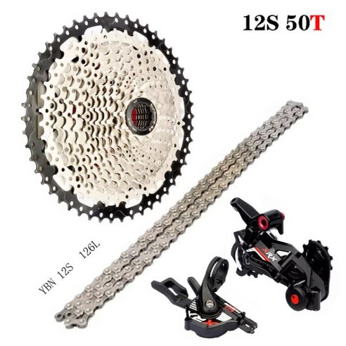 SENSAH MTB SRAM 자전거 변속기 시마노 호환용 OEM 데오레 XT M8000 M9100 그룹셋 산악자전거 1x12 속도 52T 12 단, 12S SL RD YBN 50T