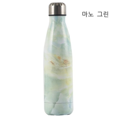 스테인리스강 콜라병 대리석 트렌드 물병 야외 운동 보온컵 무역, 오닉스, 500ml