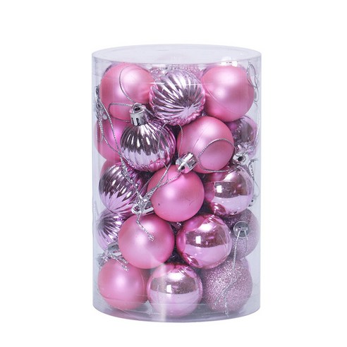 브랜드없음 크리스마스 공 장식품 크리스마스 트리 장식을위한 비산 공, 분홍색