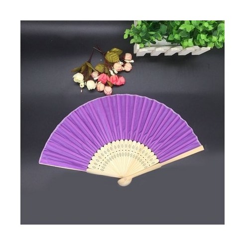 전통부채 맞춤형 인쇄 각인 결혼식 축하 실크 팬 이름 천 핸드 결혼 선물 20/40 개/로트, 20pcs, 보라색