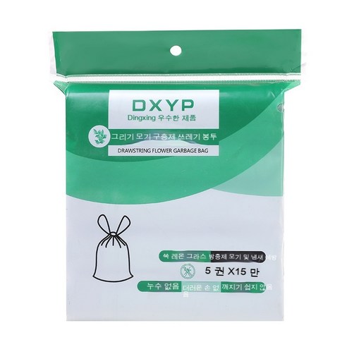 모기향 쓰레기 봉투 시트로넬라 졸라매는 끈 쓰레기 봉투 간편한 쓰레기 분리수거 비닐봉투, 모기모기봉투