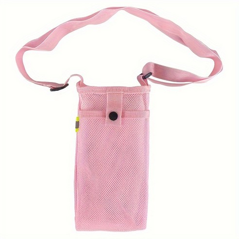 은하수 포켓 메쉬 물병 크로스백 텀블러가방 휴대 외출용, 1개, 핑크