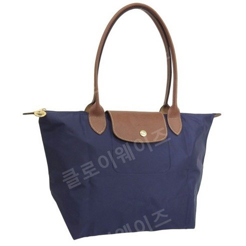 롱샴 LONGCHAMP 라지 숄더백 토트백 네이비 LE PLIAGE 2605-089-P68