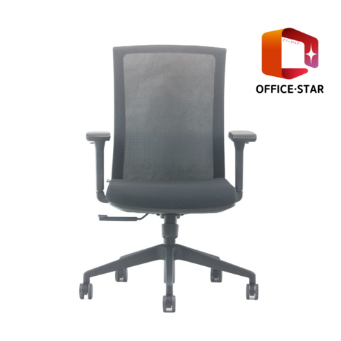일본정품브랜드 OFFICE . STAR ENE-X 사무용 의자 회의실용 학생용 컴퓨터 메쉬 체어, 흑색 + 흑색 + 흑색
