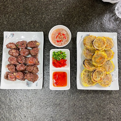 속초 중앙시장 오징어 순대 슬라이스 진공포장, 3개, 500g