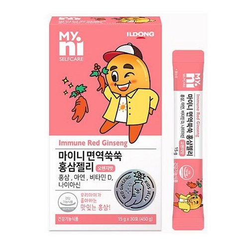 일동제약 마이니 면역 홍삼젤리 오렌지맛, 450g, 1박스 홍삼/인삼