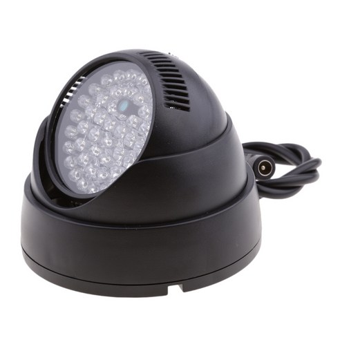 48 실내 감시용 적외선 LED IR 조명기, 블랙 케이스, 검은 색, 설명한대로