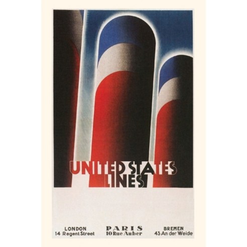 (영문도서) Vintage Journal United States Lines Travel Poster Paperback, Found Image Press, English, 9781648112553