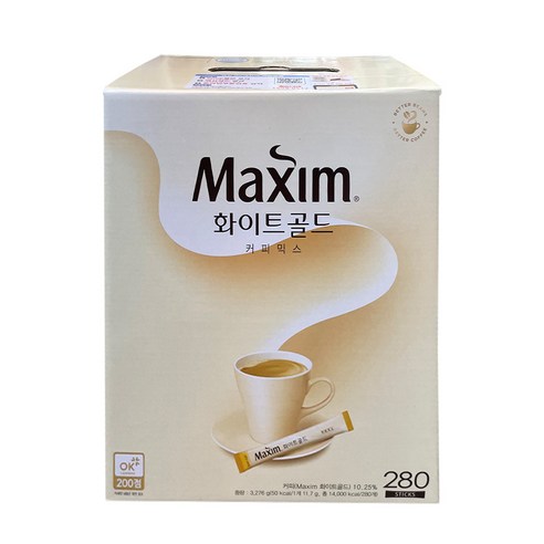[마자킹] 맥심 화이트골드 커피믹스 280T, 280개입, 1개