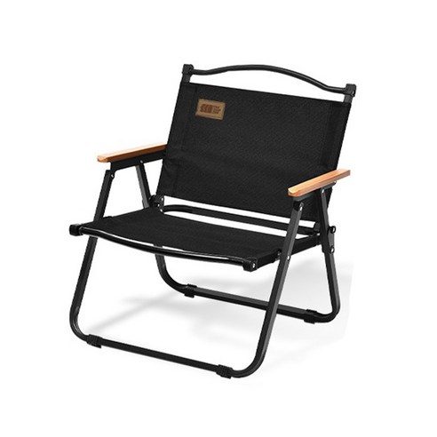 탄씨엔쯔 커밋 폴딩 캠핑 의자, 1개, 블랙 S