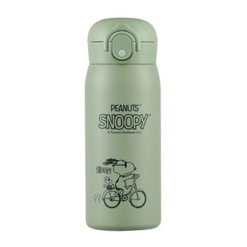 스누피 Snoopy 캐릭터 휴대용 원터치 보온 보냉텀블러 커피컵 420ml, 색상5