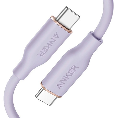 앤커 3세대 파워라인 플로우 USB C-C타입 PD 고속충전 100W 케이블, 90cm, 라일락 퍼플, 1개
