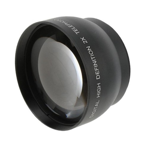 52mm 2x 망원 렌즈 카메라, 설명, 블랙, 설명