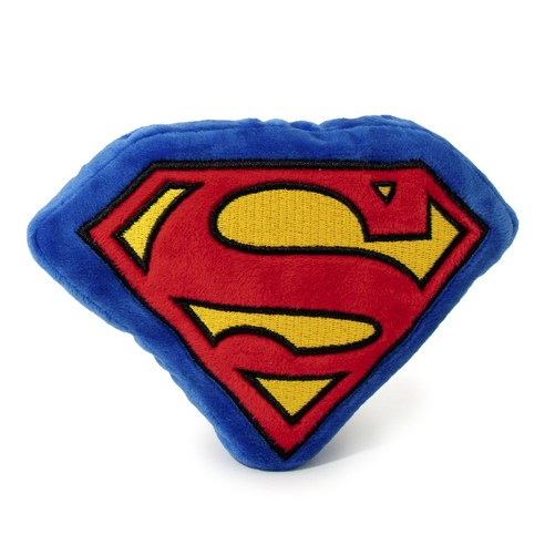 버클다운 도그 토이 스퀴커 플러쉬 강아지용 봉제장난감, 1개, Superman Shield