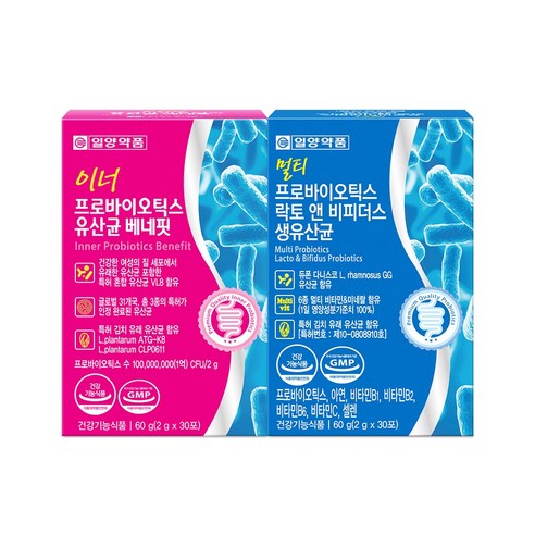 일양약품 멀티 프로바이오틱스 비피더스 여성 질유래 생 유산균 1세트, 60g