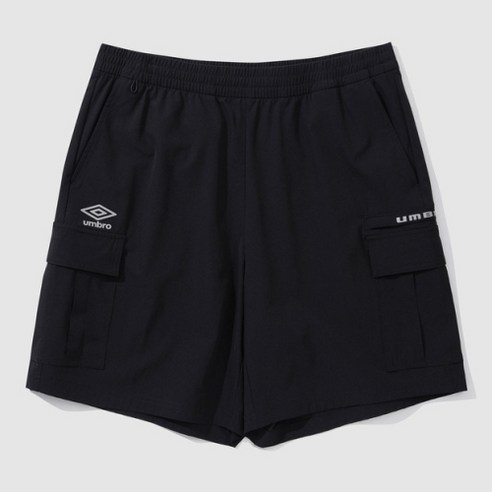 UMBRO 나일론 스판 4.5부 카고 반바지 블랙(UP121SHP31) 엄브로 UMBRO 나일론 스판 4.5부 카고 반바지 블랙(UP121SHP31) 엄브로