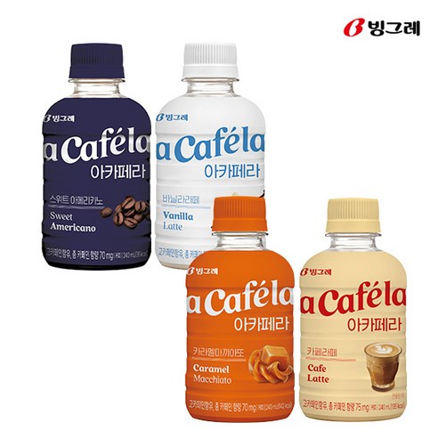 빙그레 아카페라 240ml 4종 20개입 기획세트 빙그레 아카페라 240ml 4종 20개입 기획세트