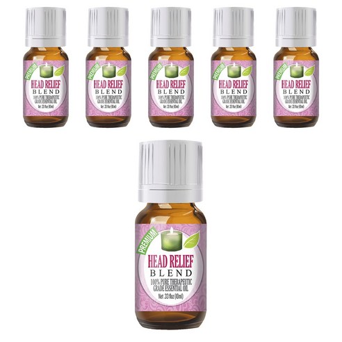 힐링솔루션 에센셜 오일 헤드 릴리프블렌드, 6개, 10ml