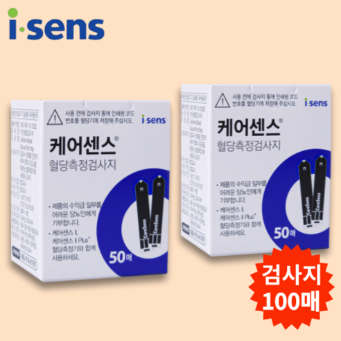케어센스 혈당측정검사지, 100개입, 1개