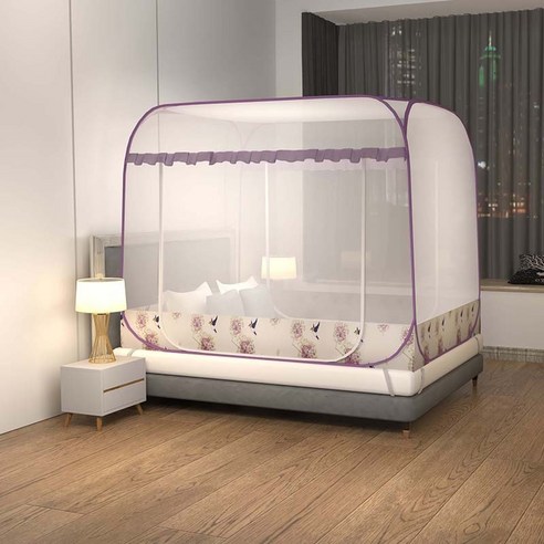 MEIISEO 가정용 모기장 침대 원터치 모기장, 1.0*2.0, 색깔12