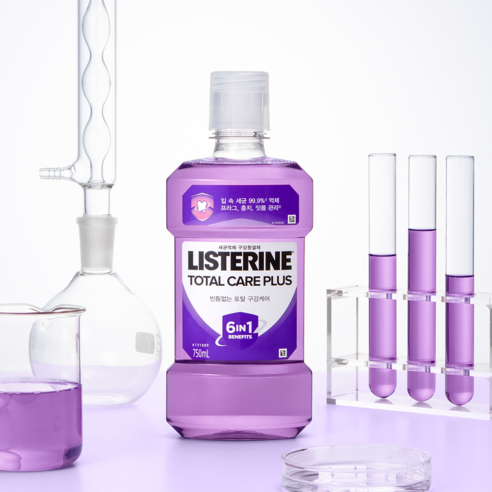 상쾌한 숨결, 건강한 미소를 위한 리스테린 토탈케어 플러스