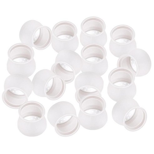 16pc 실리콘 의자 가구 다리의 바닥 보호대, 명확한 둥근 (펠트 없음)