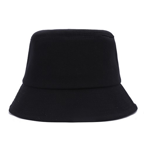 새로운 단색 어부 모자 면화 조커 야외 등산 방풍 태양 모자 카우보이 모자, 평균 코드, 블랙