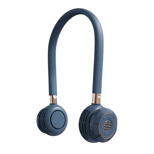 Liberfeel 포터블 미니 넥 스몰 팬 USB 휴대 선풍기, Navy Blue, J-6